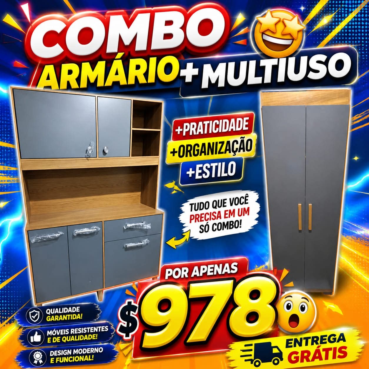 Combo Armário + Multiuso